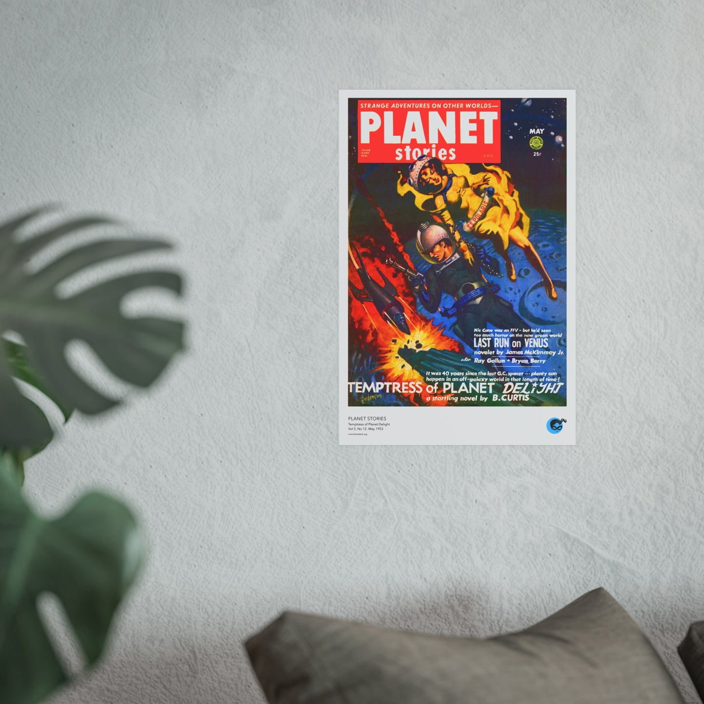 Planet Stories Vol 5 No 12 Cover Golden Age Poster