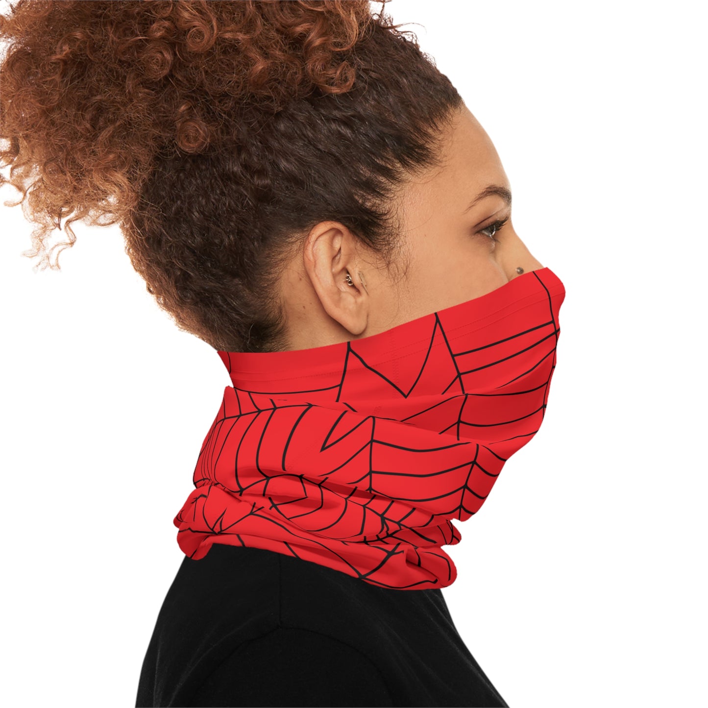Secret ID Spider Web Black Red Multifunctional Neck Gaiter