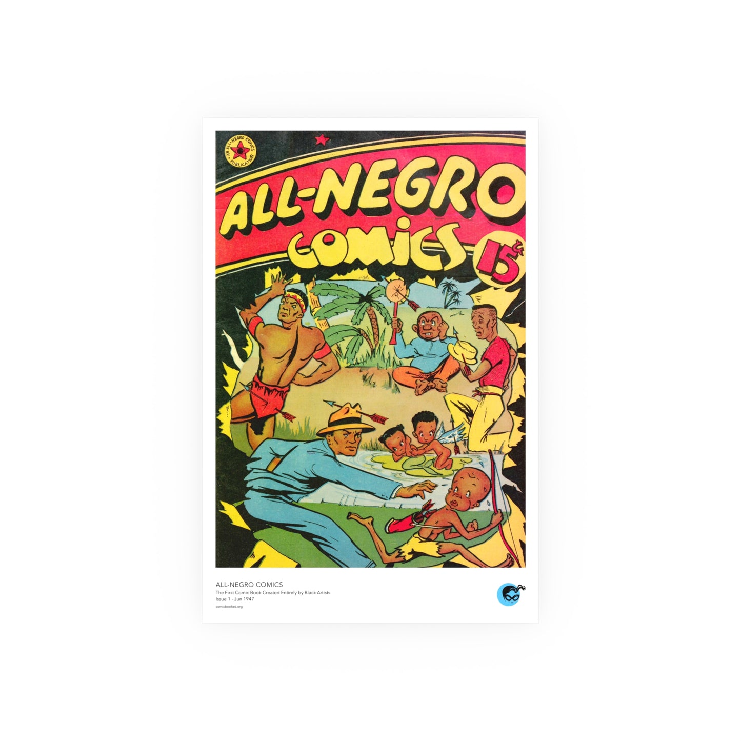All-Negro Comics 1 Cover Golden Age Poster