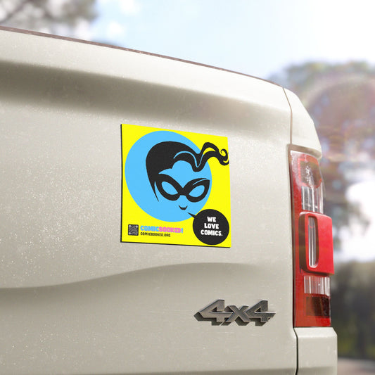 Masked Vigilante We Love Comics ComicBooked! Square Car Magnet