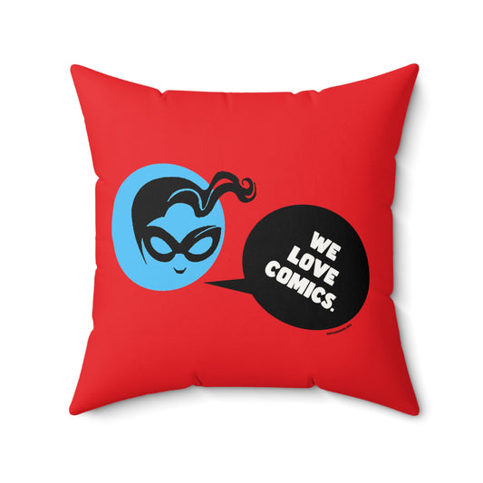 POW! Masked Vigilante We Love Comics ComicBooked! Faux Suede Square Pillow