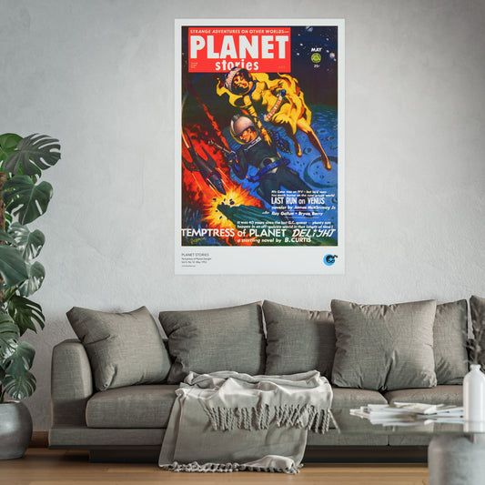Planet Stories Vol 5 No 12 Cover Golden Age Poster