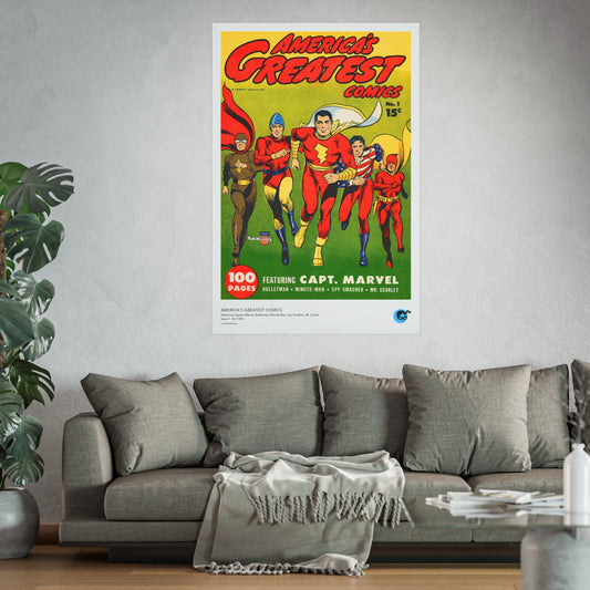 America's Greatest Comics 1 Cover Golden Age Poster