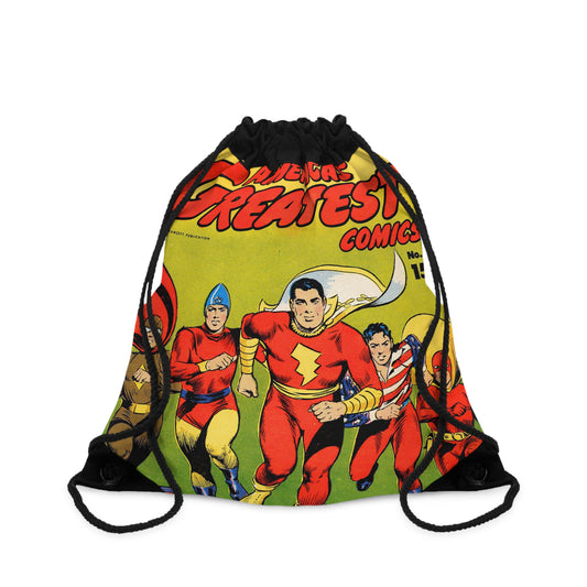 America's Greatest Comics 1 Golden Age Lined Drawstring Bag