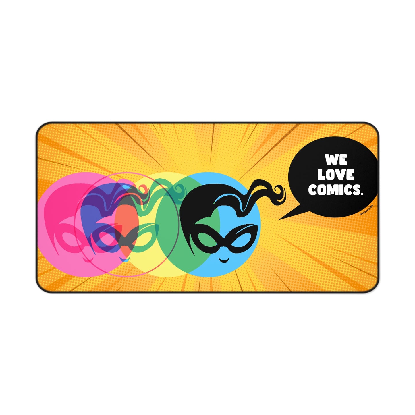 Orange Masked Vigilante We Love Comics ComicBooked! Desk Mat