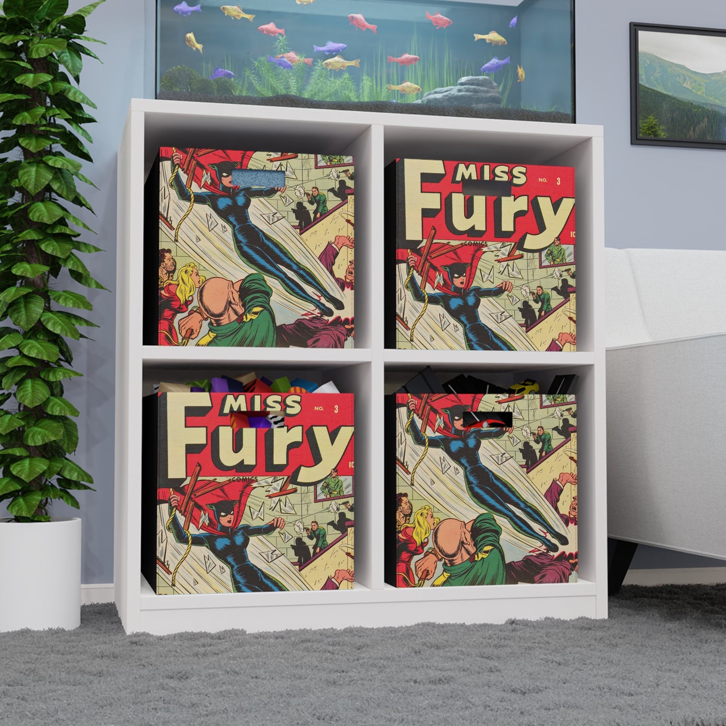 Miss Fury 3 Cover Golden Age Felt Storage Box