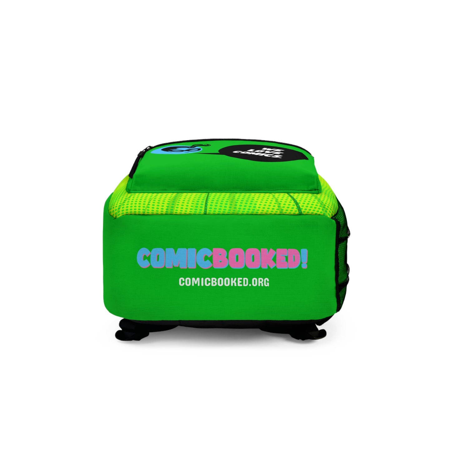 Green Masked Vigilante We Love Comics ComicBooked! Backpack