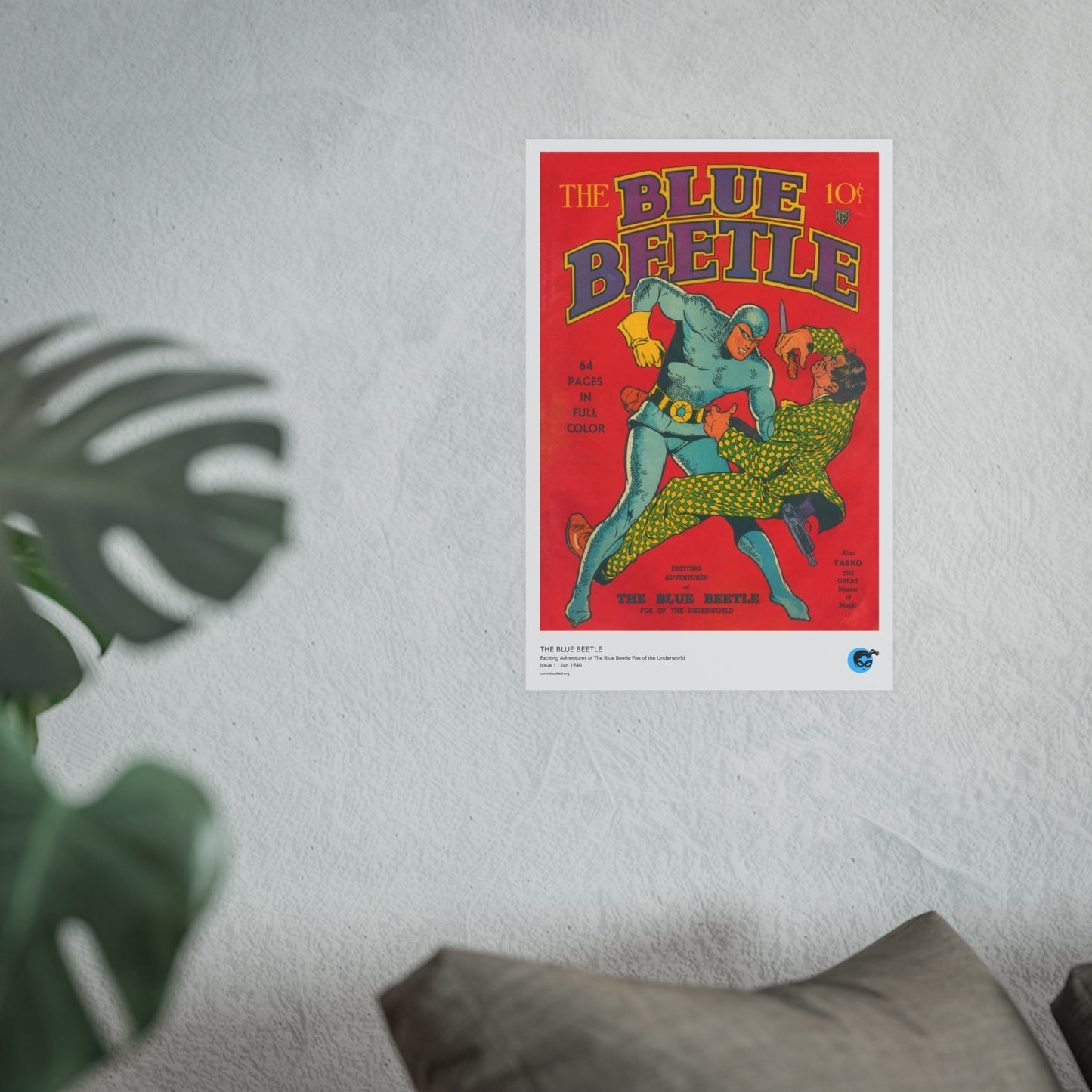 Blue Beetle 1 Cover Golden Age Poster