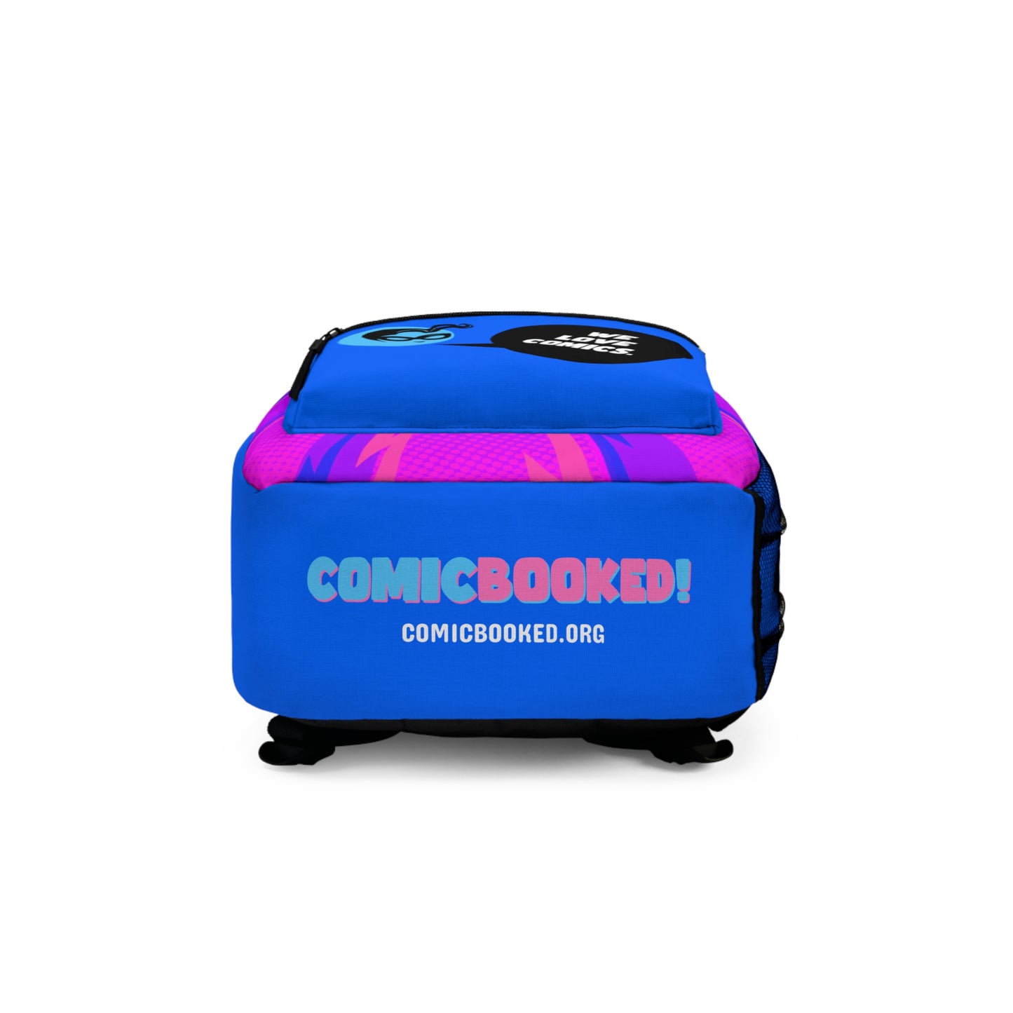 Blue Masked Vigilante We Love Comics ComicBooked! Backpack
