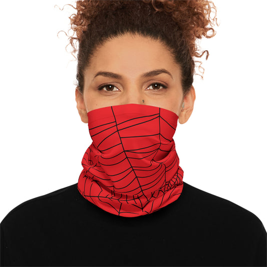 Secret ID Spider Web Black Red Multifunctional Neck Gaiter