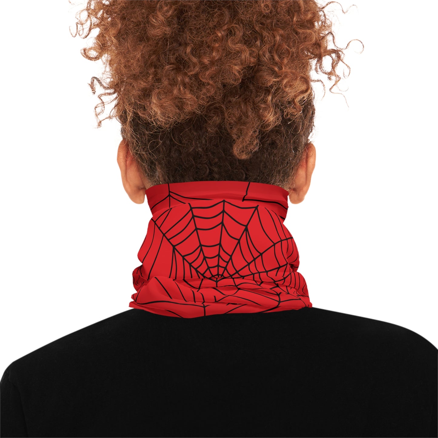 Secret ID Spider Web Black Red Multifunctional Neck Gaiter