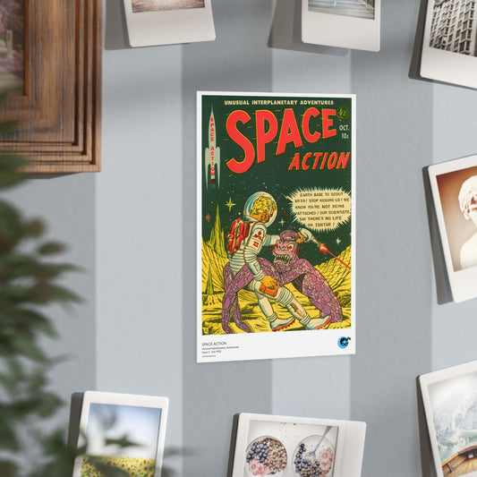 Space Action 3 Cover Golden Age Mini Print