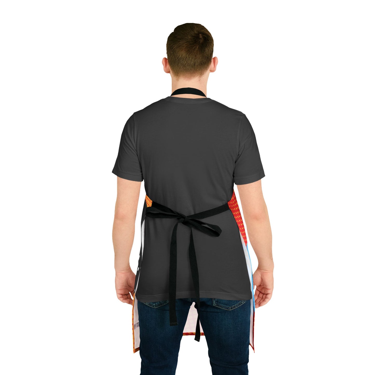Masked Vigilante We Love Comics Orange Halftone ComicBooked! Apron