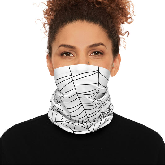 Secret ID Spider Web Black White Multifunctional Neck Gaiter