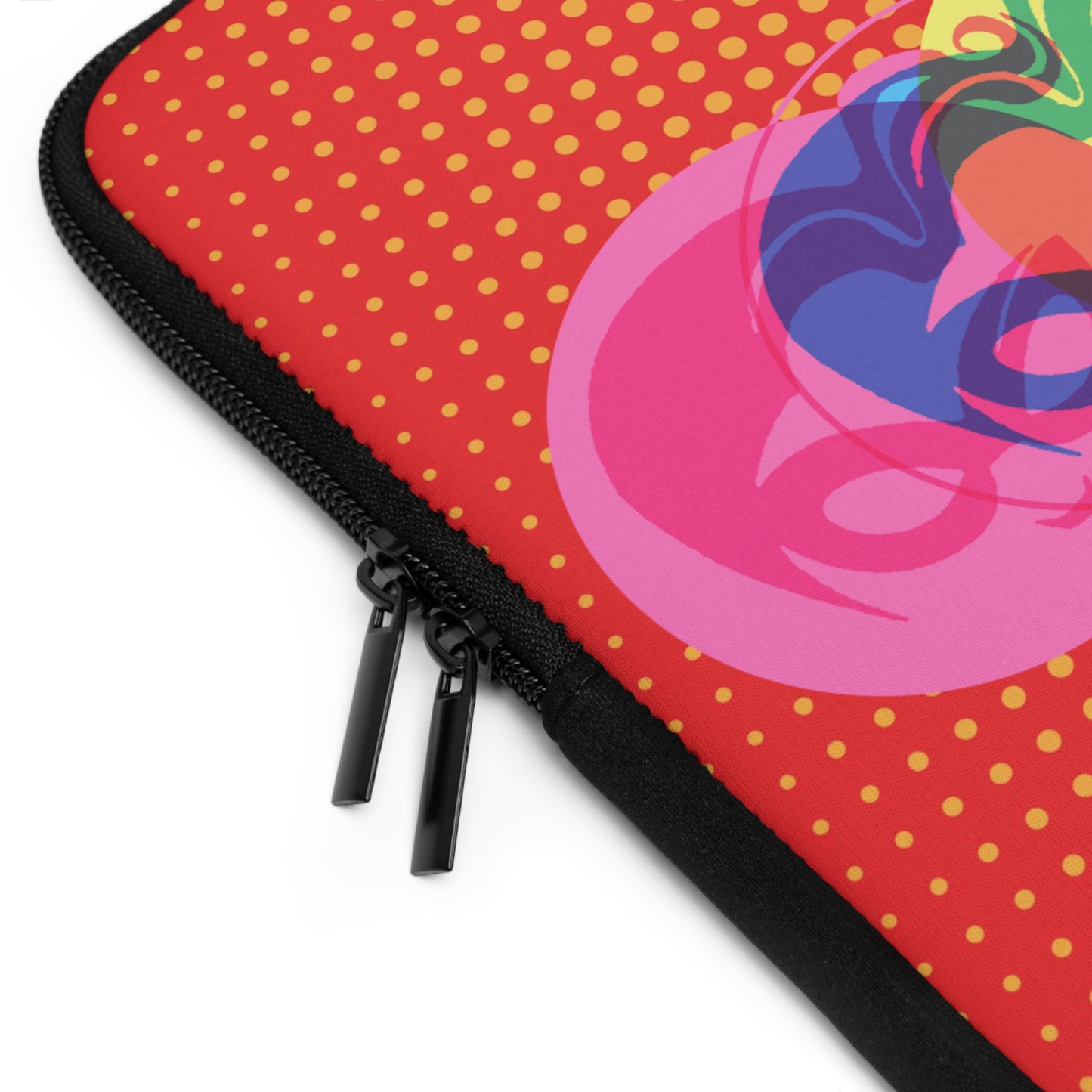 Orange Halftone Masked Vigilante We Love Comics ComicBooked! Laptop Sleeve