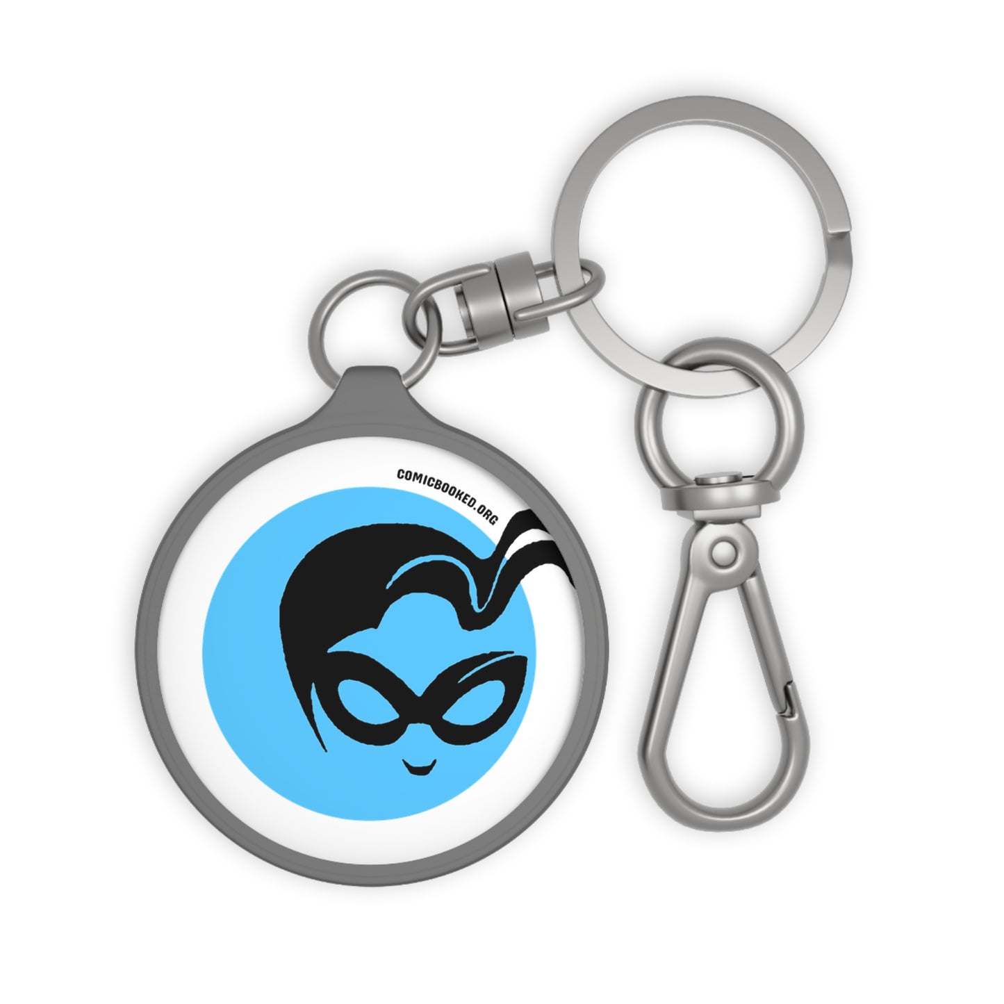 White Masked Vigilante ComicBooked! Key Ring Tag