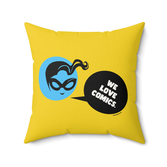 ZAP! Masked Vigilante We Love Comics ComicBooked! Faux Suede Square Pillow