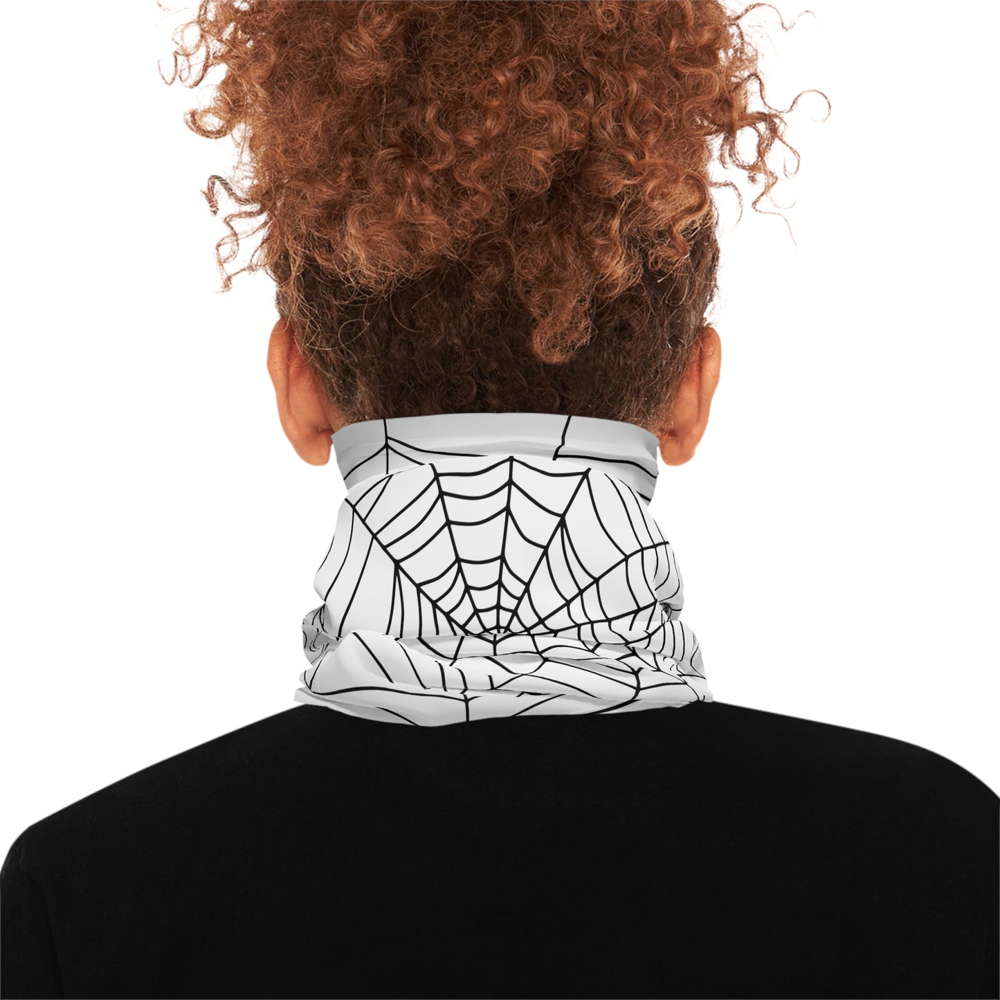 Secret ID Spider Web Black White Multifunctional Neck Gaiter