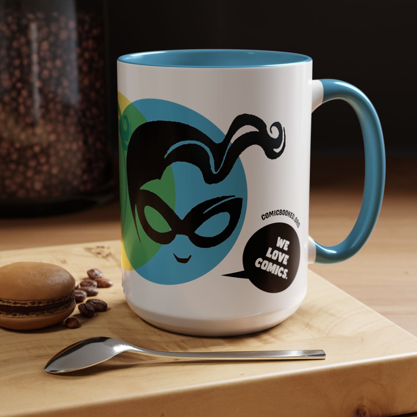 Masked Vigilante We Love Comics ComicBooked! Mug - 8 Colorful Options