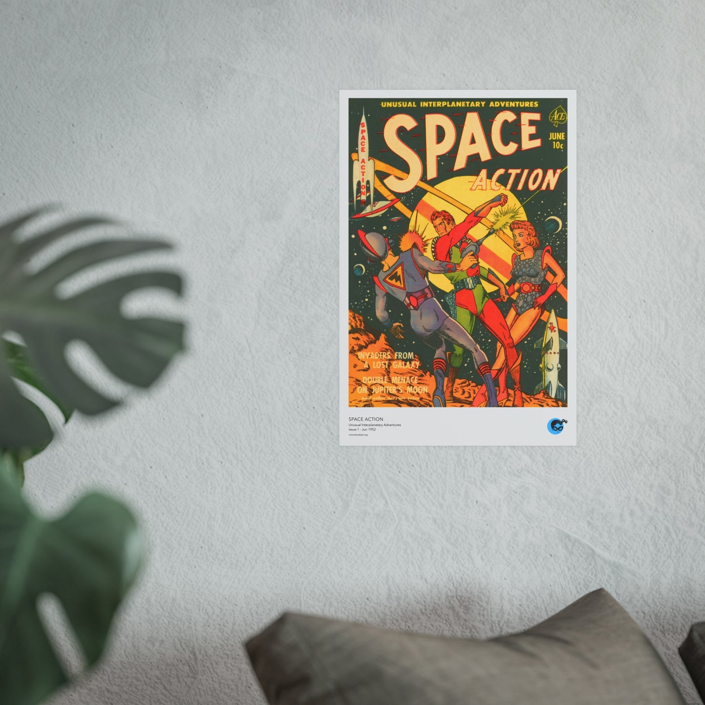 Space Action 1 Cover Golden Age Poster