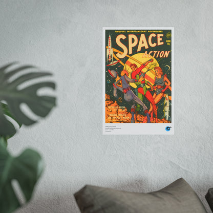 Space Action 1 Cover Golden Age Poster