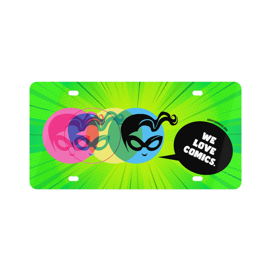 Green Masked Vigilante We Love Comics ComicBooked! License Plate