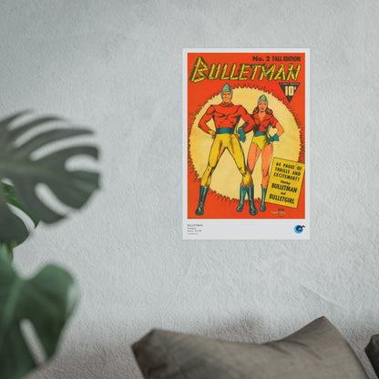 Bulletman 2 Cover Golden Age Poster