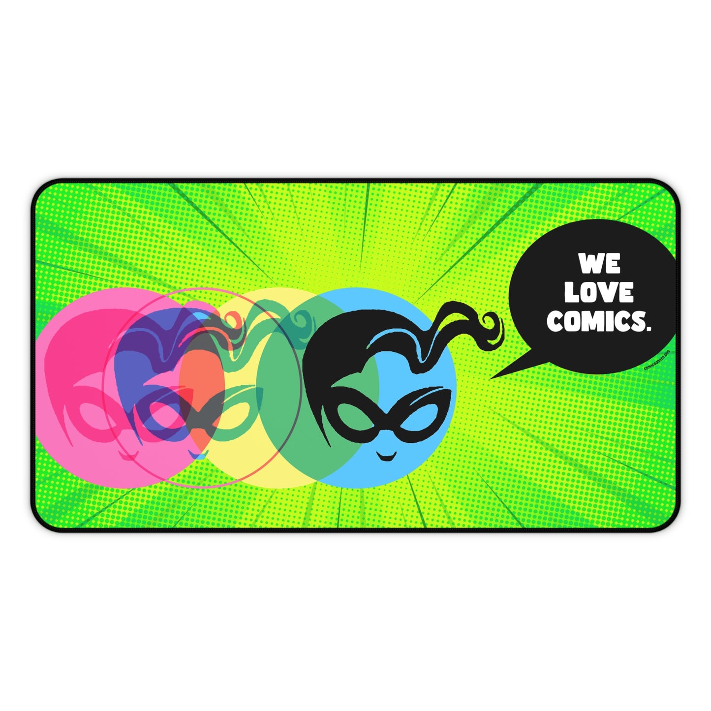 Green Masked Vigilante We Love Comics ComicBooked! Desk Mat