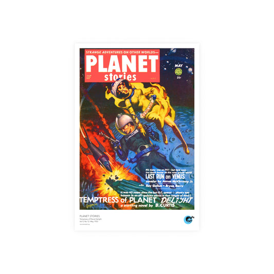 Planet Stories Vol 5 No 12 Cover Golden Age Poster