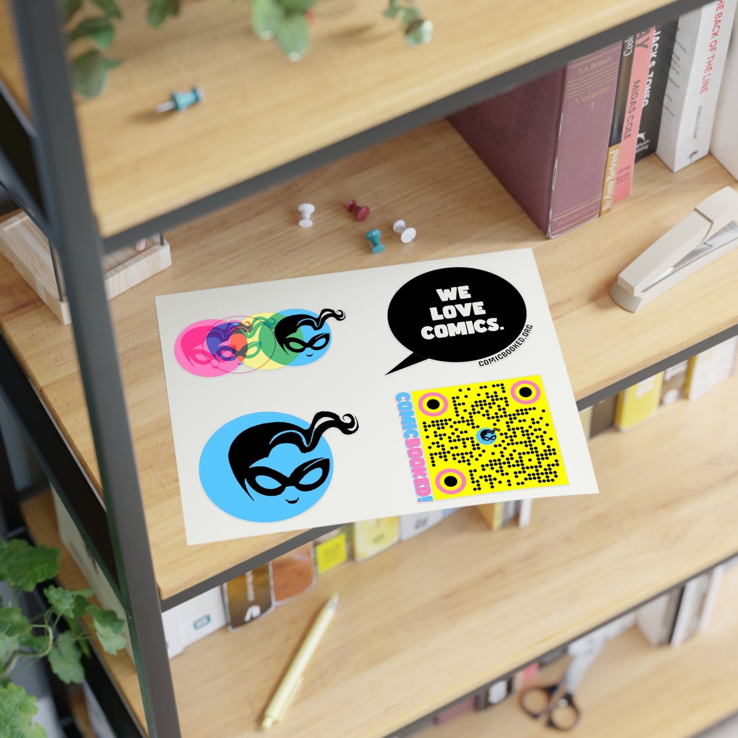 Masked Vigilante We Love Comics ComicBooked! Sticker Sheet