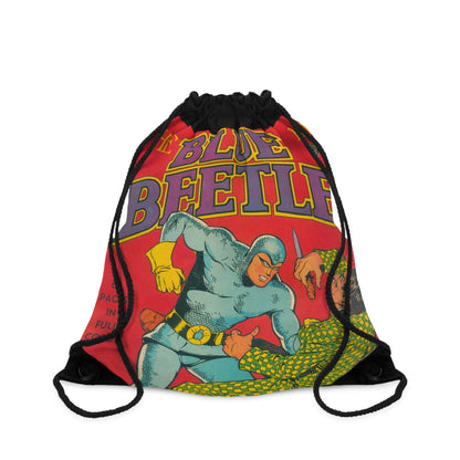 Blue Beetle 1 Cover Golden Age Lined Drawstring Bag
