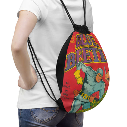 Blue Beetle 1 Cover Golden Age Lined Drawstring Bag