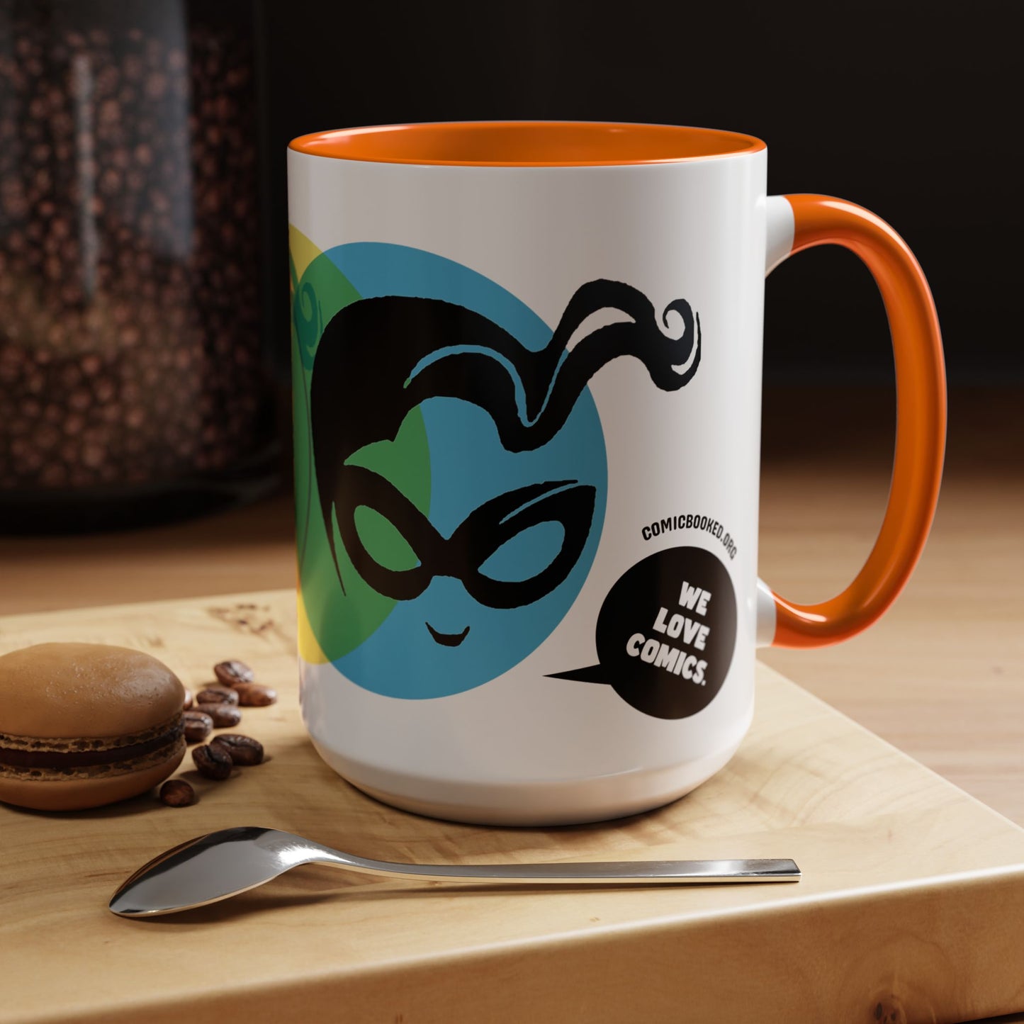 Masked Vigilante We Love Comics ComicBooked! Mug - 8 Colorful Options