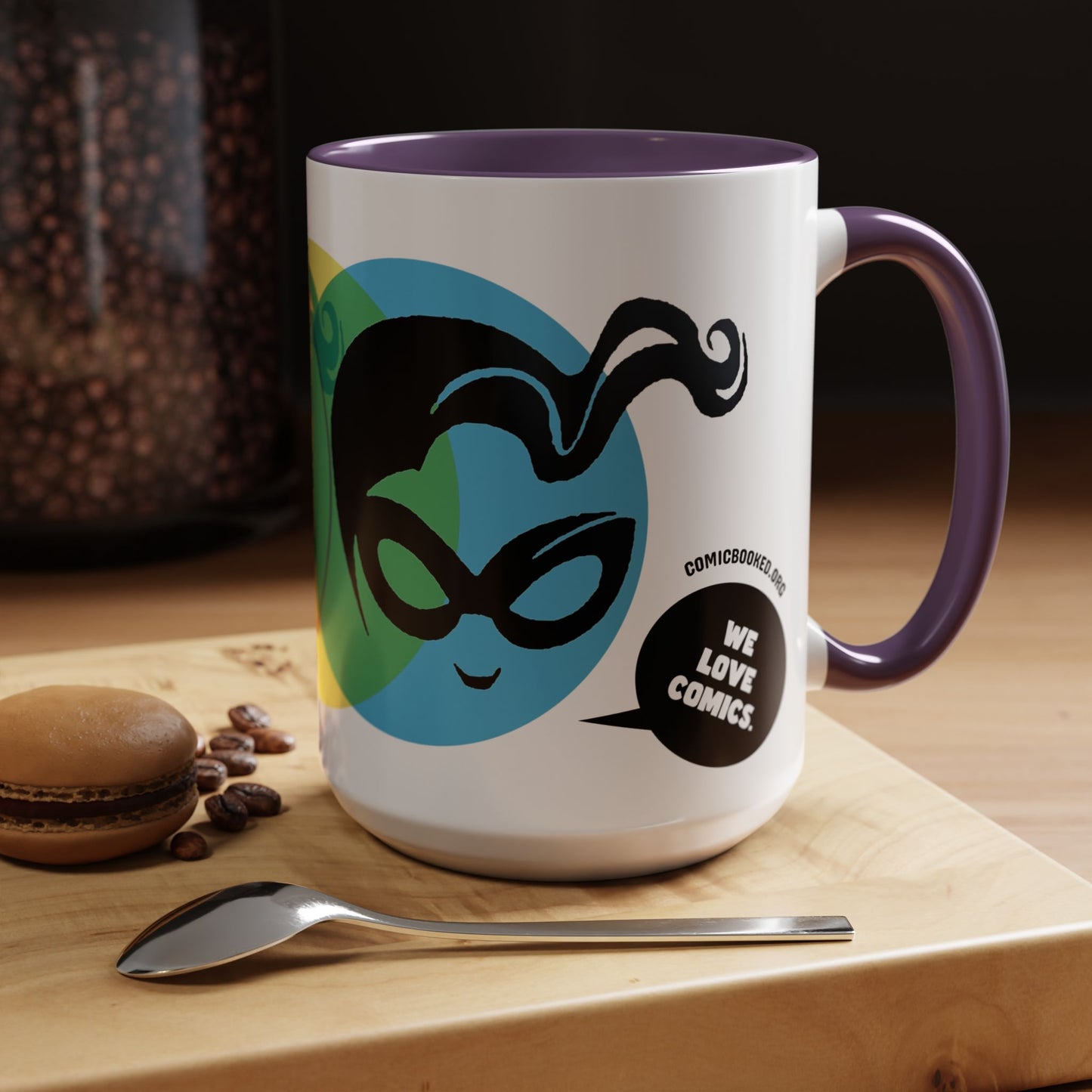 Masked Vigilante We Love Comics ComicBooked! Mug - 8 Colorful Options