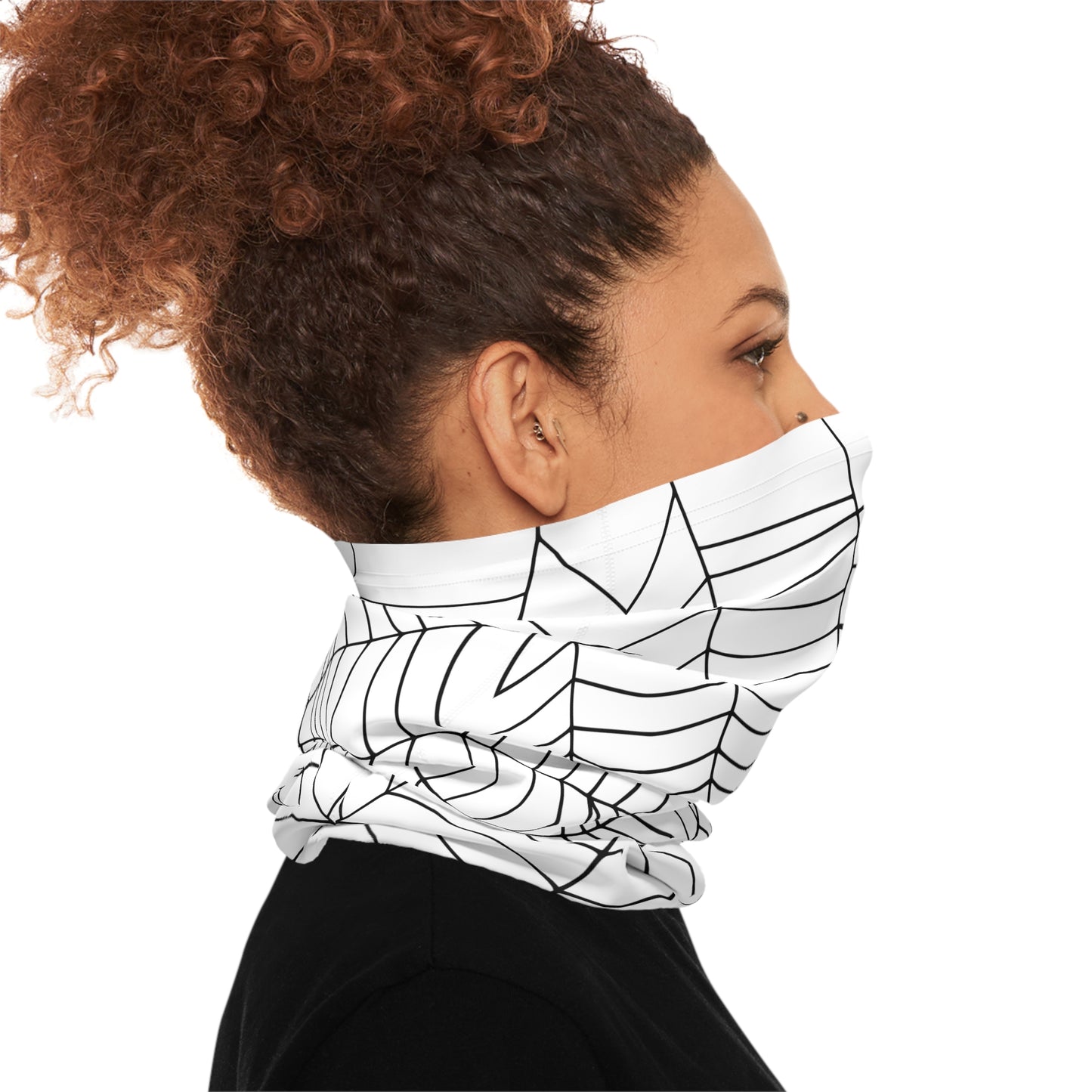 Secret ID Spider Web Black White Multifunctional Neck Gaiter