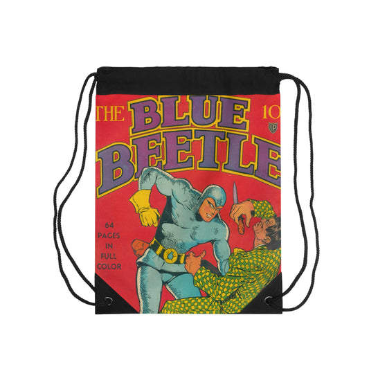 Blue Beetle 1 Cover Golden Age Lined Drawstring Bag