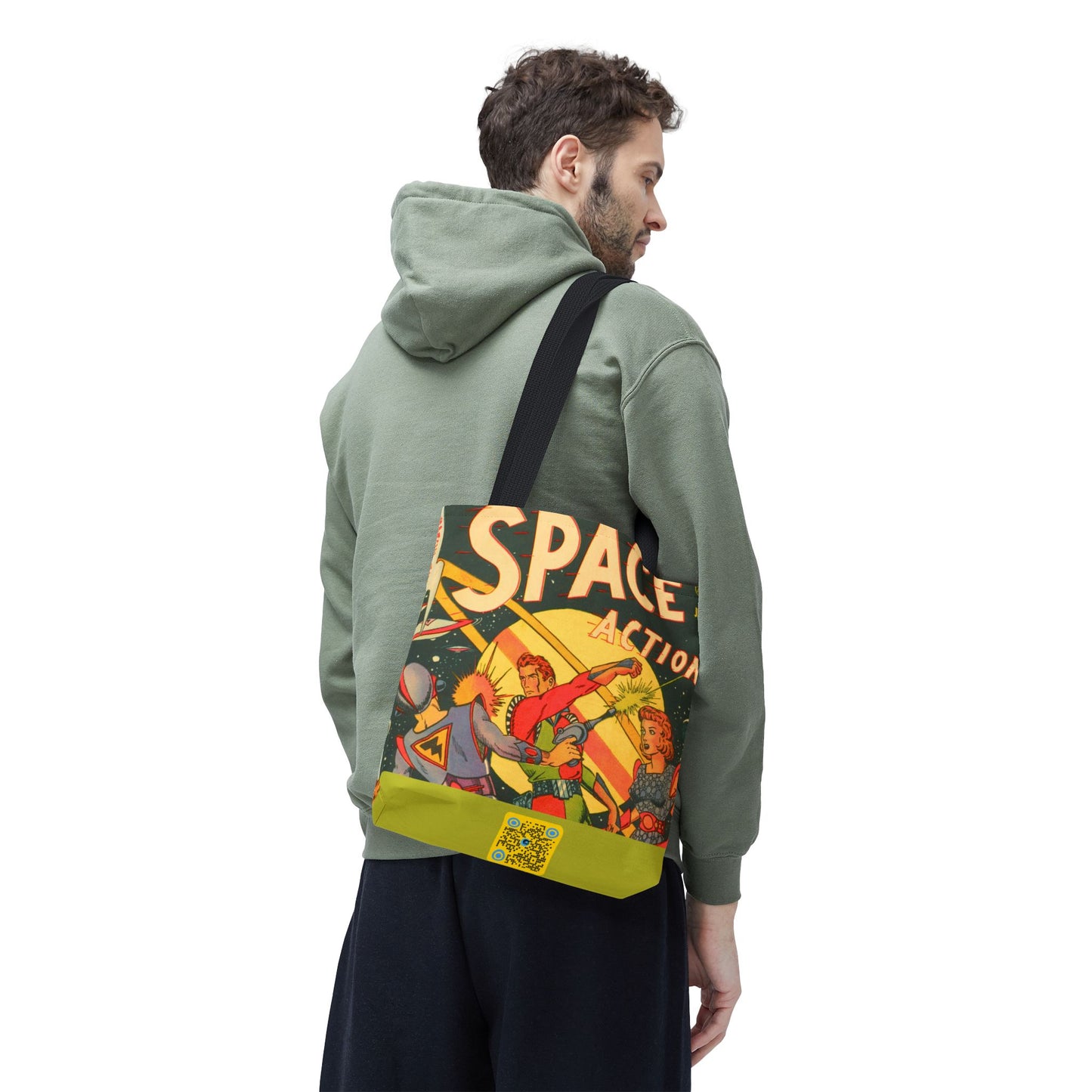 Space Action 1 Cover Golden Age Tote Bag