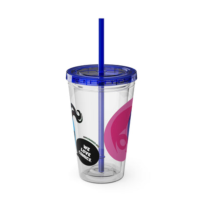 Masked Vigilante We Love Comics ComicBoooked! Sunsplash Tumbler with Straw