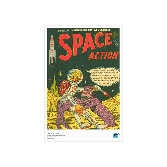 Space Action 3 Cover Golden Age Mini Print