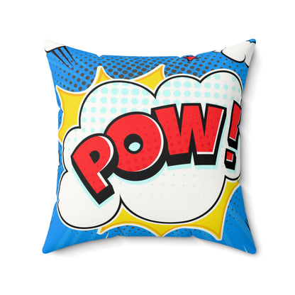 POW! Masked Vigilante We Love Comics ComicBooked! Faux Suede Square Pillow