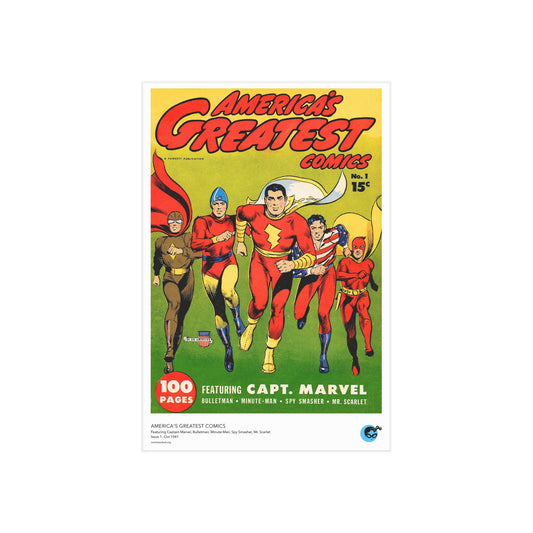 America's Greatest Comics 1 Cover Golden Age Mini Print