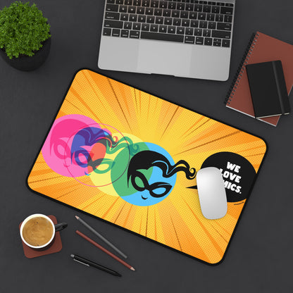 Orange Masked Vigilante We Love Comics ComicBooked! Desk Mat