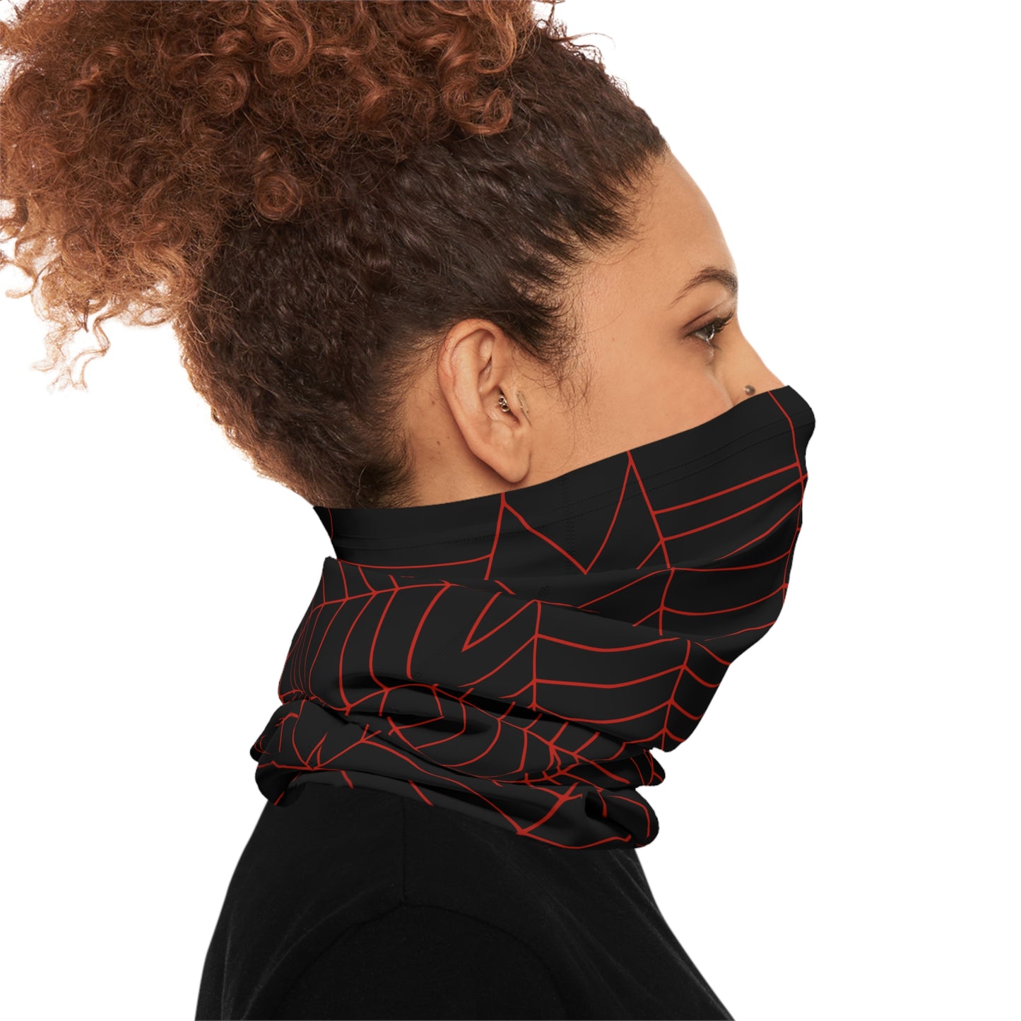 Secret ID Spider Web Red Black Multifunctional Neck Gaiter