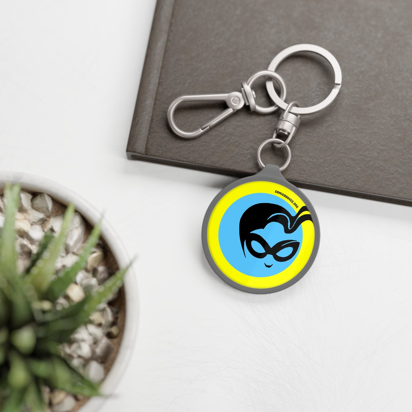 Yellow Masked Vigilante ComicBooked! Key Ring Tag
