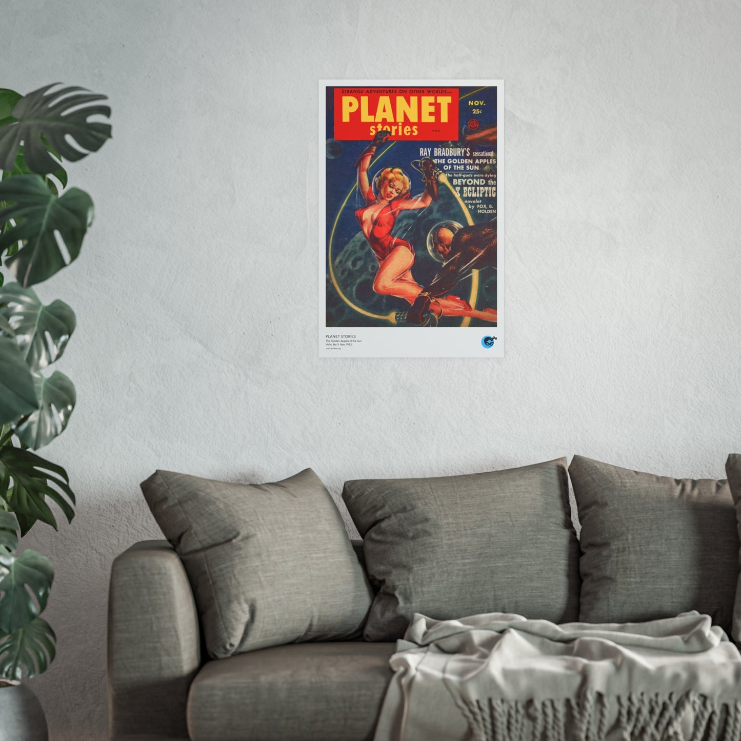 Planet Stories Vol 6 No 3 Cover Golden Age Poster