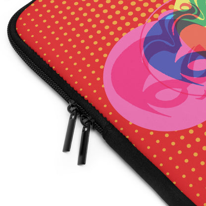 Orange Halftone Masked Vigilante We Love Comics ComicBooked! Laptop Sleeve