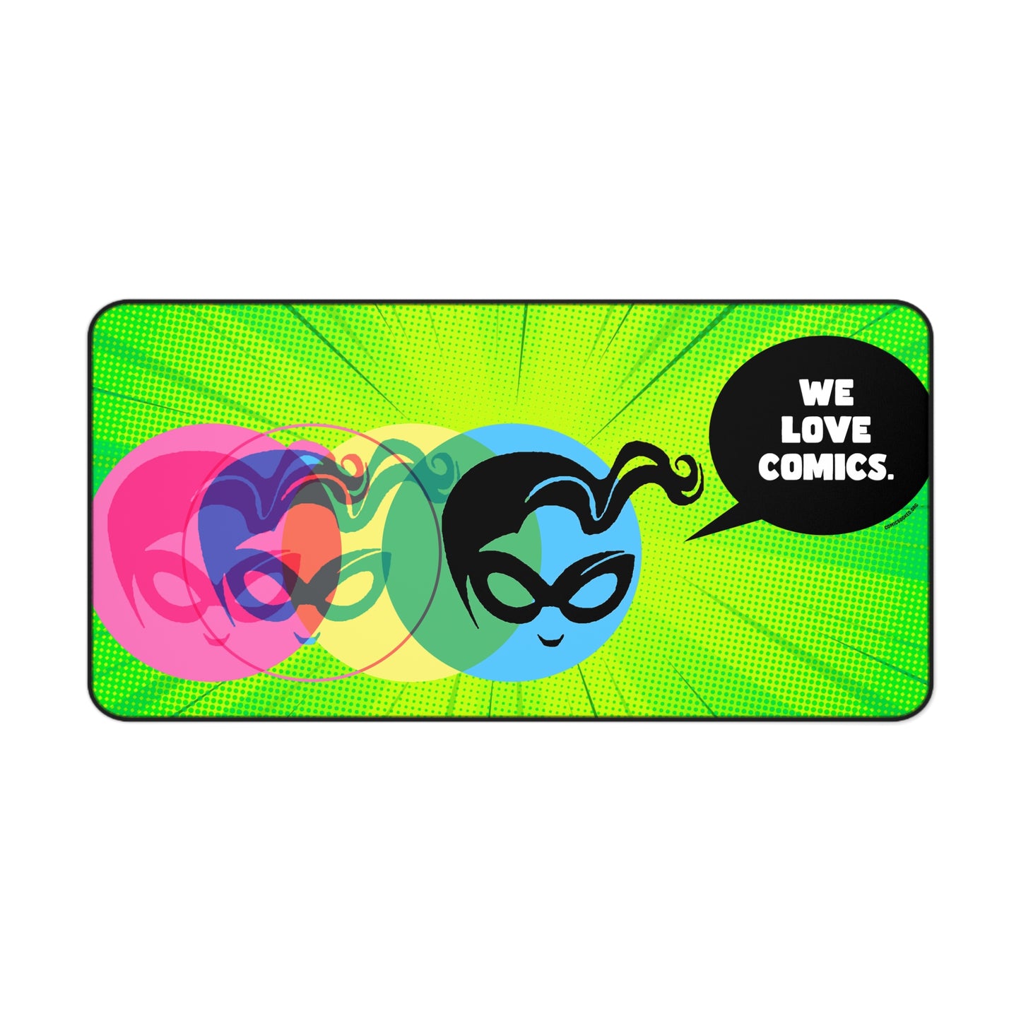 Green Masked Vigilante We Love Comics ComicBooked! Desk Mat
