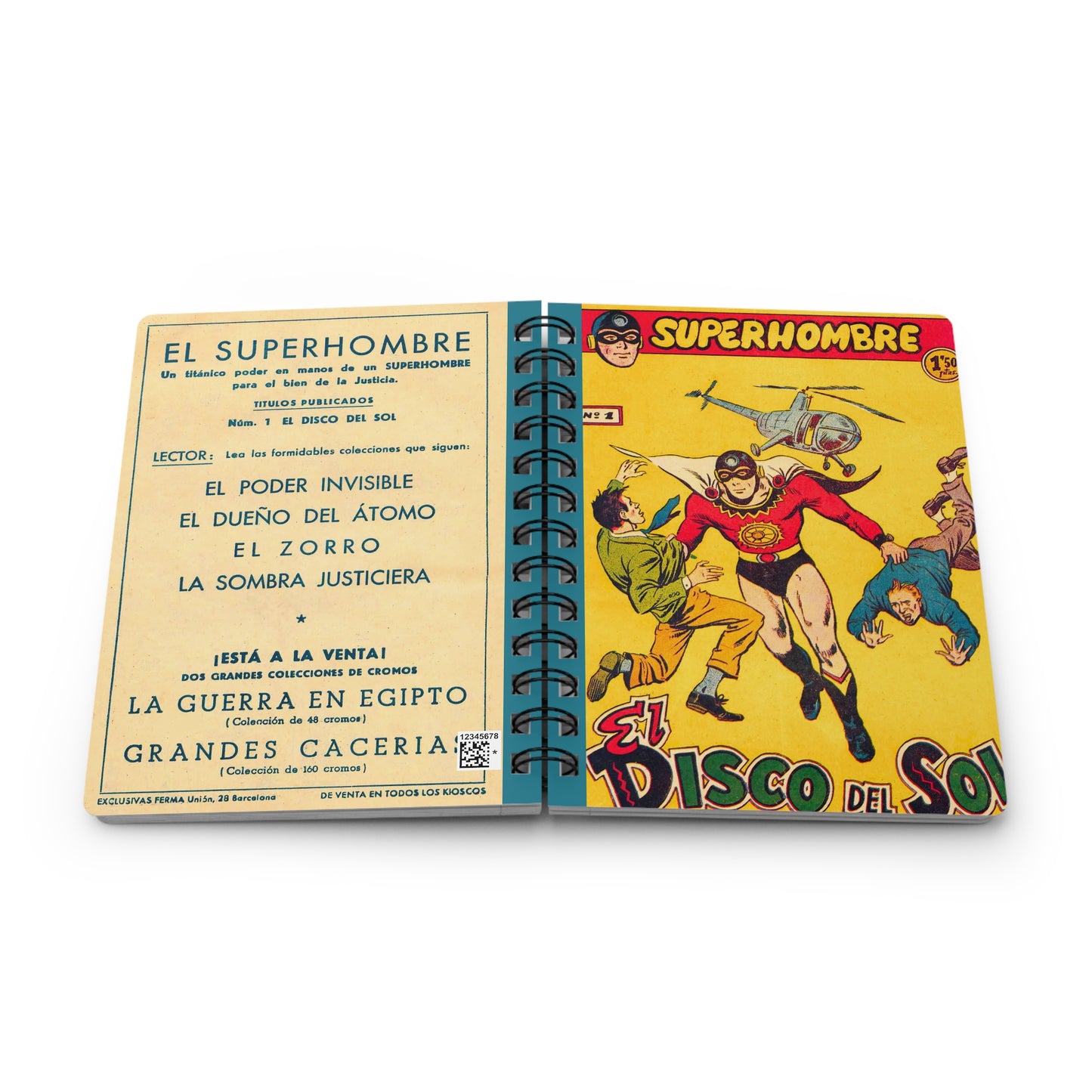 Superhombre 1 Golden Age Spiral Notebook
