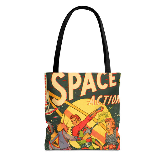 Space Action 1 Cover Golden Age Tote Bag