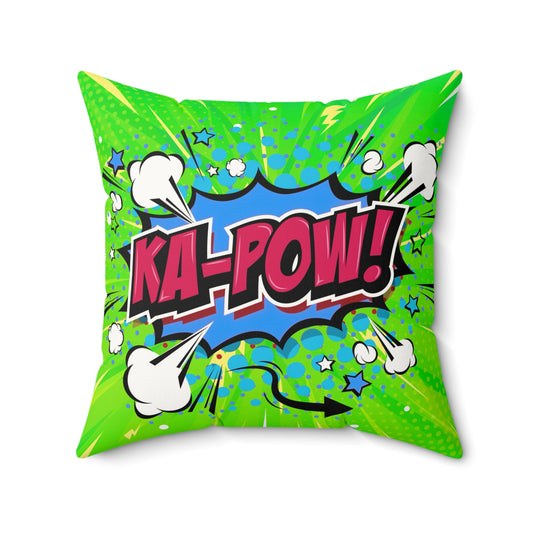 KA-POW! Masked Vigilante We Love Comics ComicBooked! Faux Suede Square Pillow